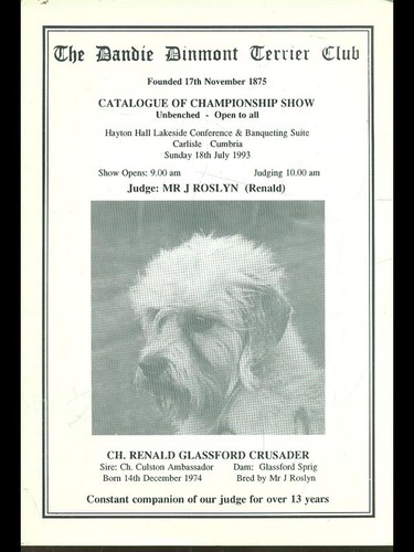 The dandie dimnont terrier - the,